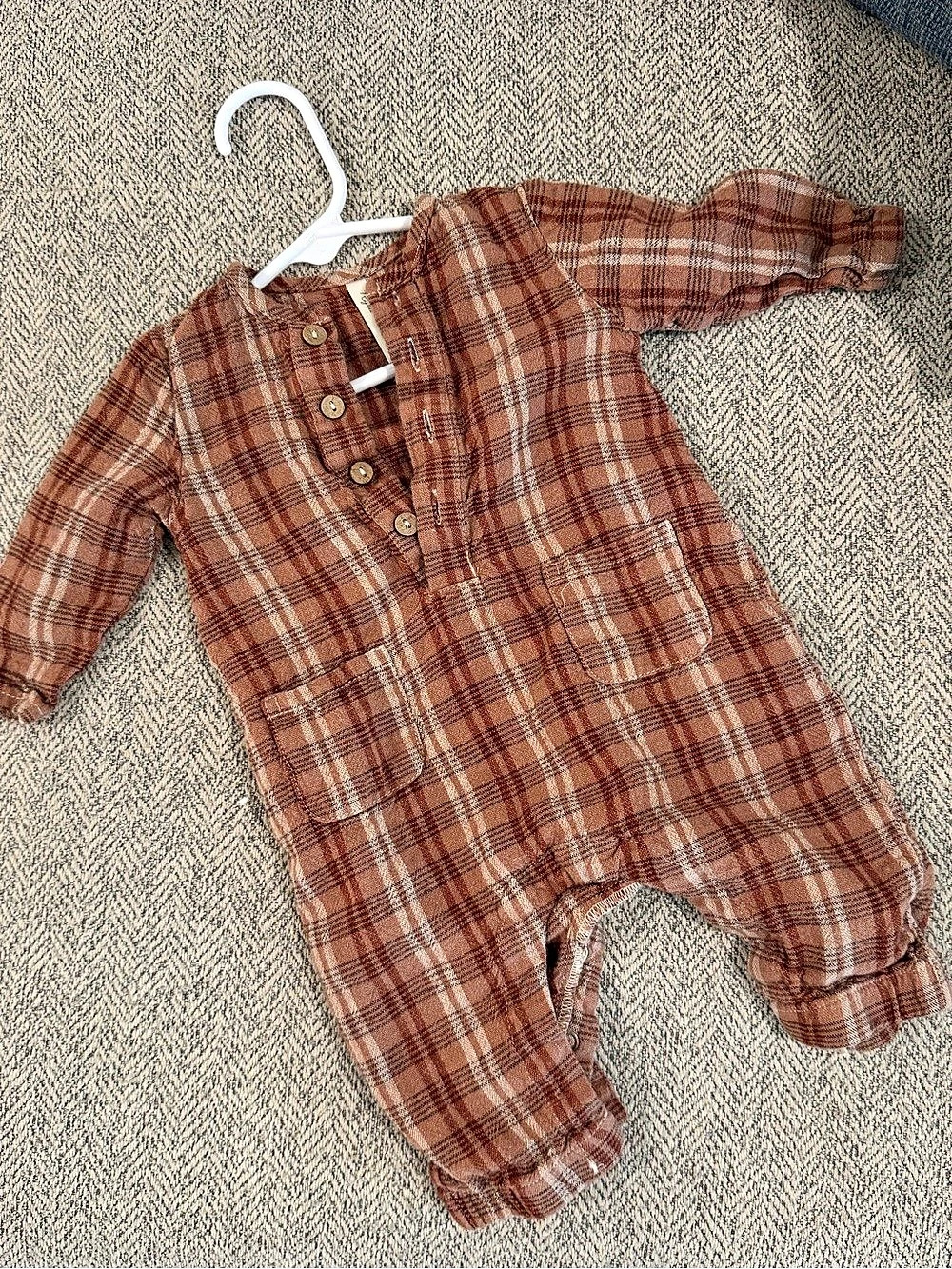 Ralph Lauren Baby Plaid Footie Size 3M Like New
